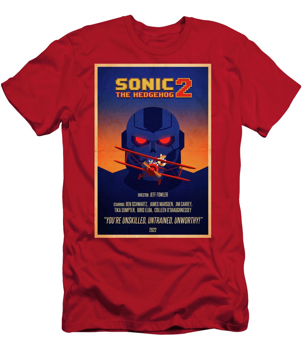 Sonic the Hedgehog 2 Minimal Movie Poster Retro Film Poster Vintage Movie Poster Sampadart Gallery T-Shirt