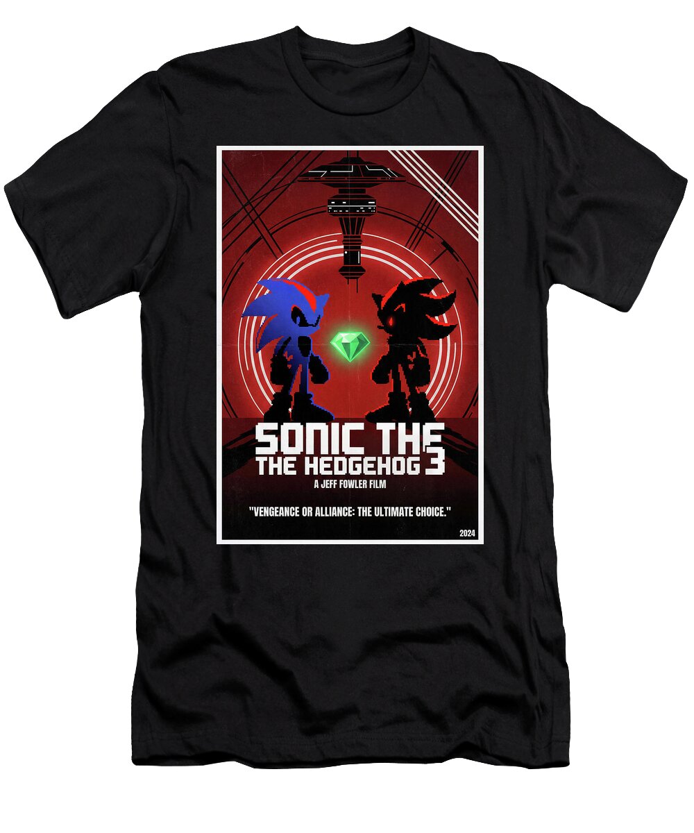 Sonic the Hedgehog 3 Minimal Movie Poster Retro Film Poster Vintage Sampadart Gallery T-Shirt
