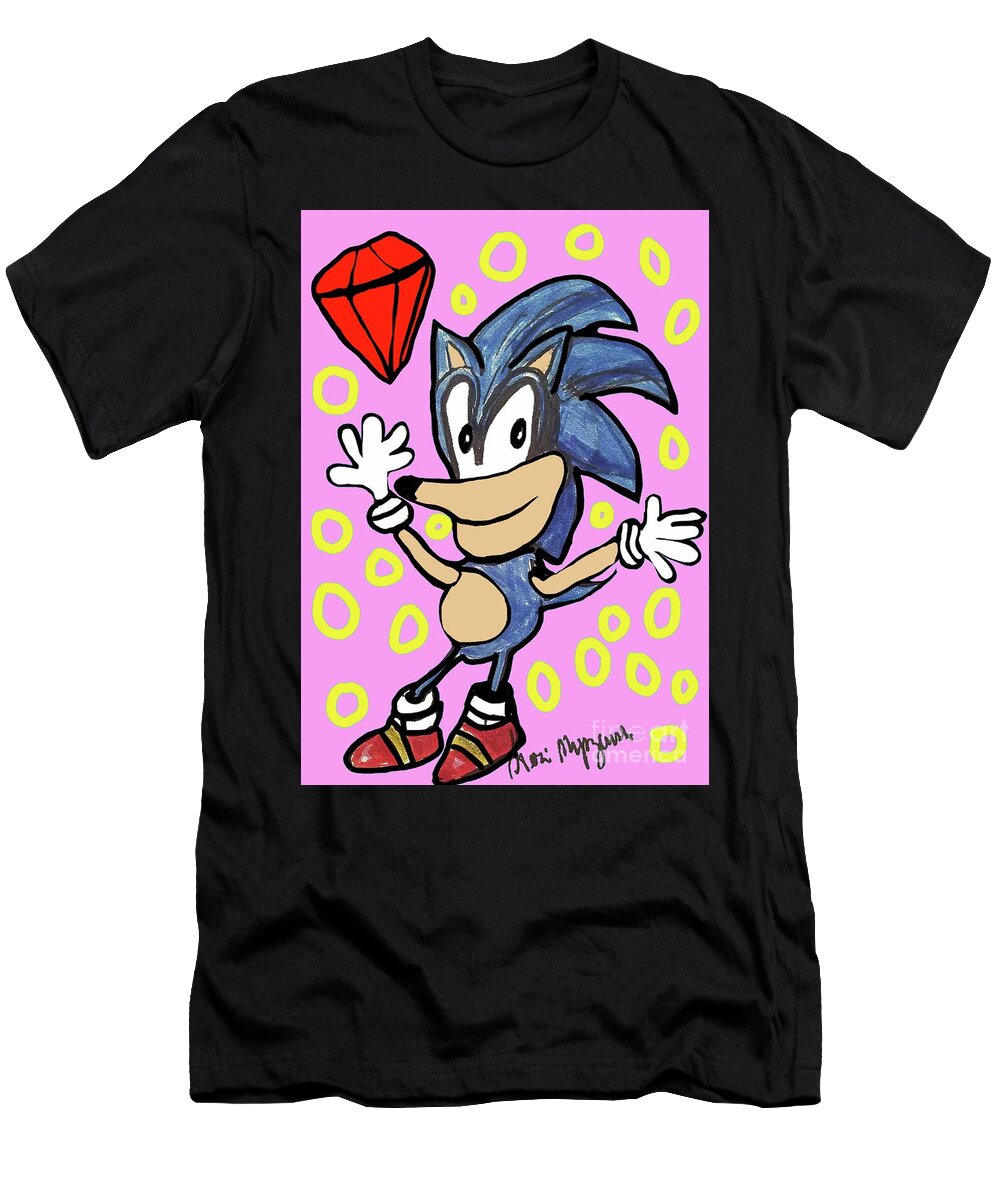 Sonic the Hedgehog Pink Version Geraldine Myszenski T-Shirt
