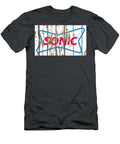 Sonic Vintage Logo Peeling Paint Barn Wood Design Turnpike T-Shirt