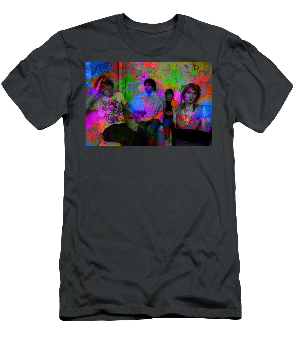 Sonic Youth Band Paint Splatters Colorful Portrait Design Turnpike T-Shirt