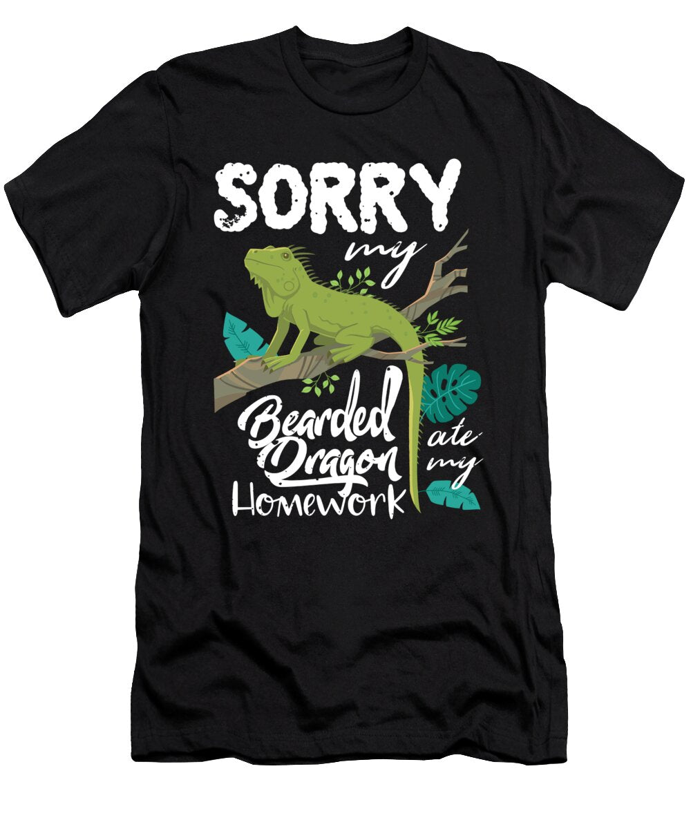 Sorry My Bearded Dragon Ate My Homework Funny Bearded Dragon Lover Gdlife Designs T-Shirt