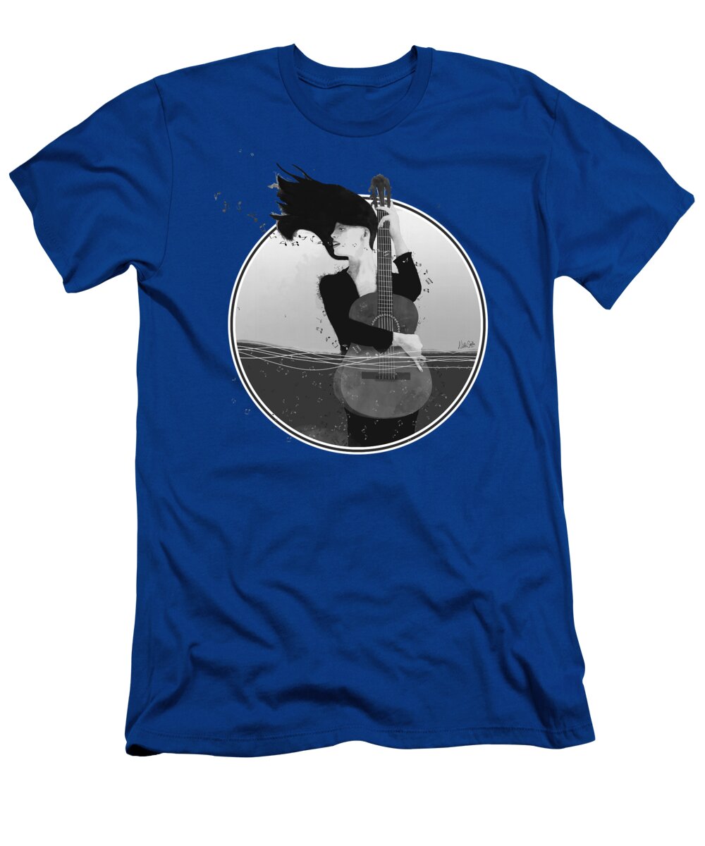 Sound Waves in Black and White Nikki Marie Smith T-Shirt