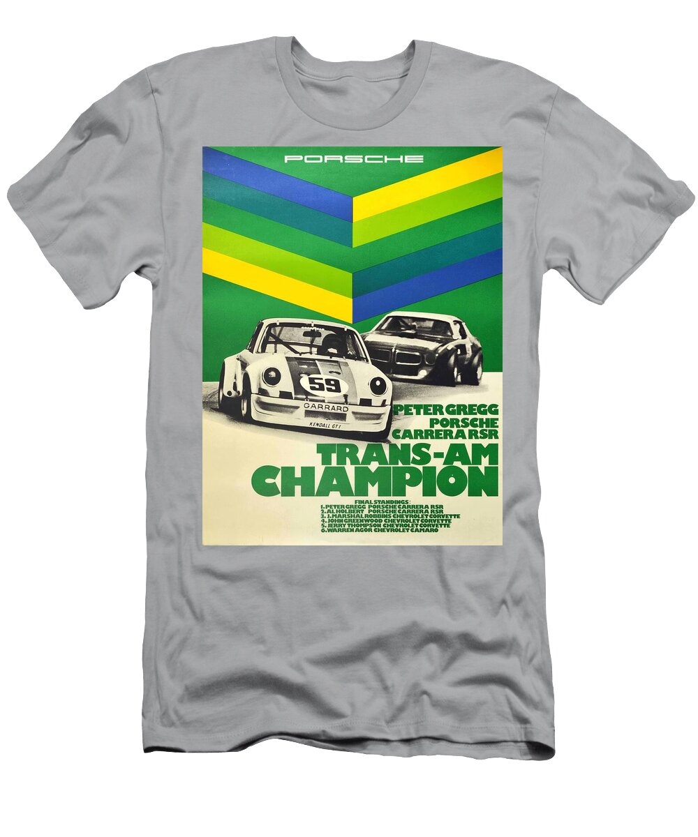 Sp314 Car Racing Porsche Trans Am Champion 1970 Vintage Sports Posters T-Shirt