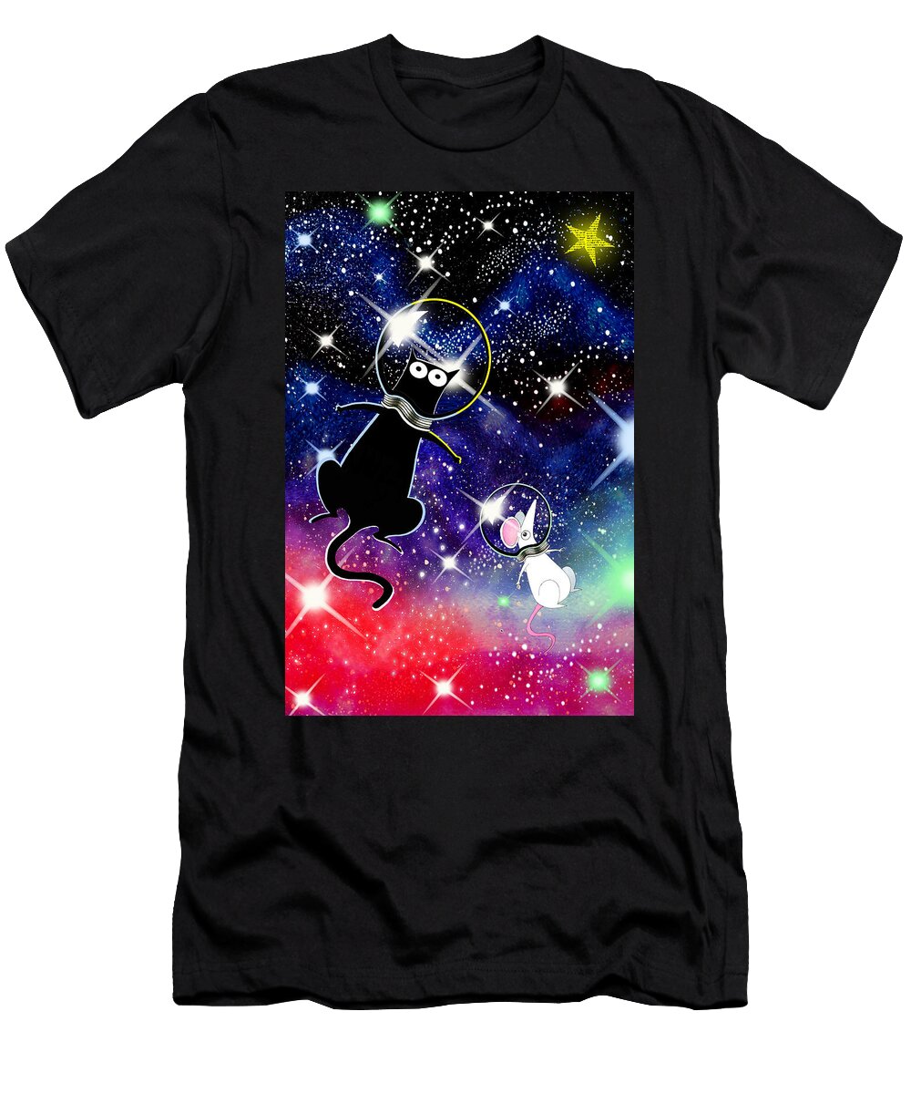 Space Cat Andrew Hitchen T-Shirt
