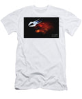 Space Cruiser Passes a Red Nebula Corey Ford T-Shirt