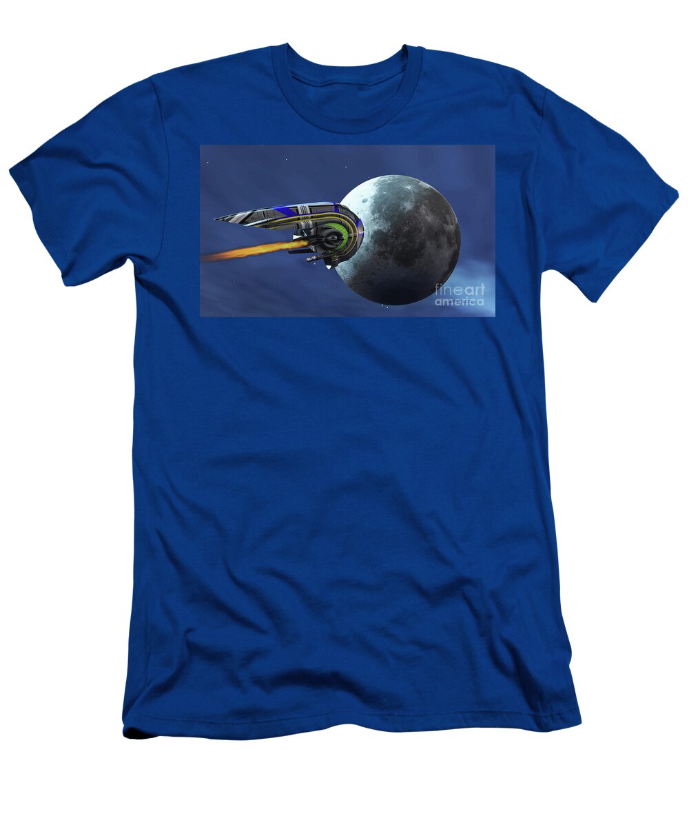 Spaceship Visits the Moon Corey Ford T-Shirt