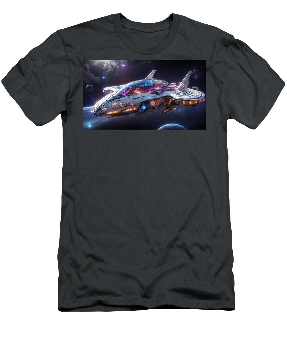 Spaceship with Plasma Drive Jim Brey T-Shirt