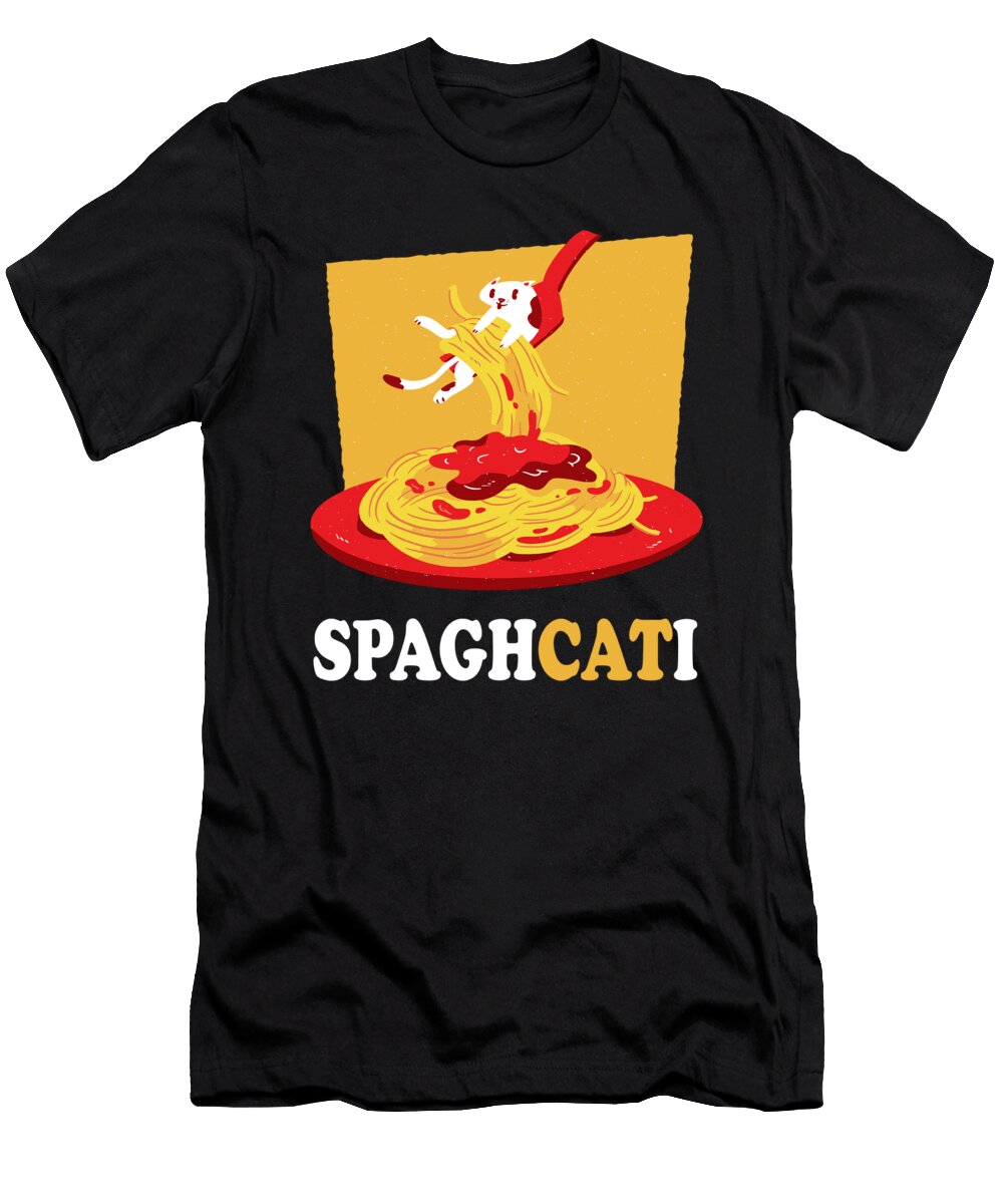 Spaghcati Spaghetti Cat Kitten Sweet Moon T-Shirt