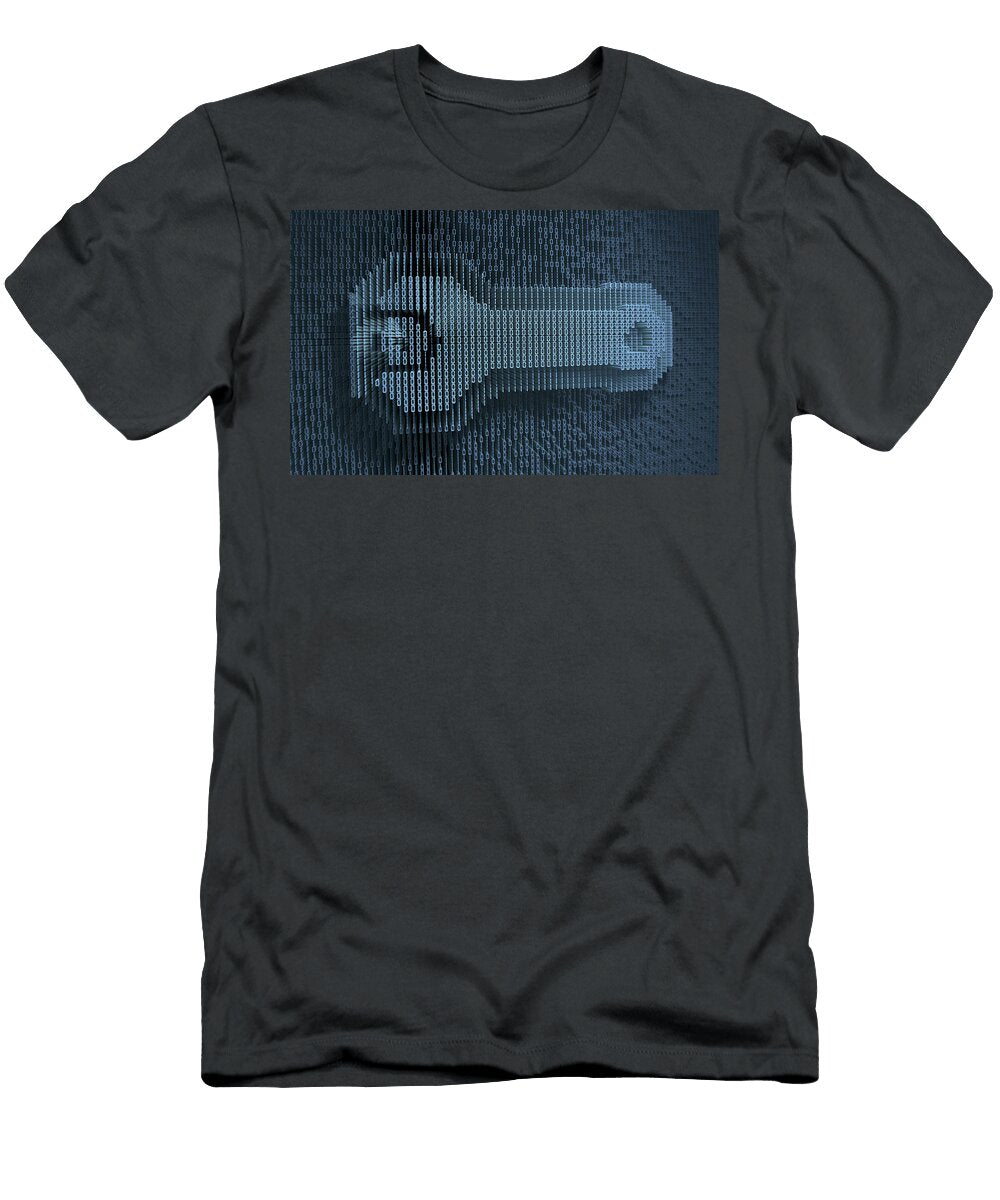 Spanner in Three Dimensional Binary Code Ikon Images T-Shirt