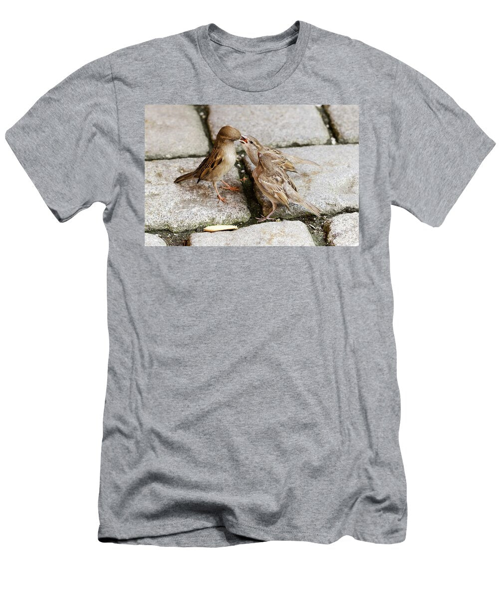 Sparrow Feeding Fledgelings Peter Hermes Furian T-Shirt