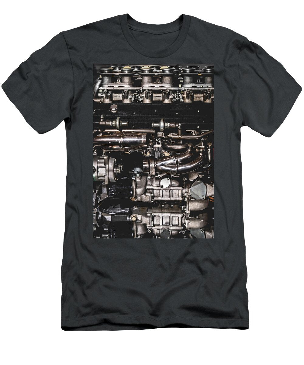 Sport Car Engine Hood Background Vertical Luca Lorenzelli T-Shirt