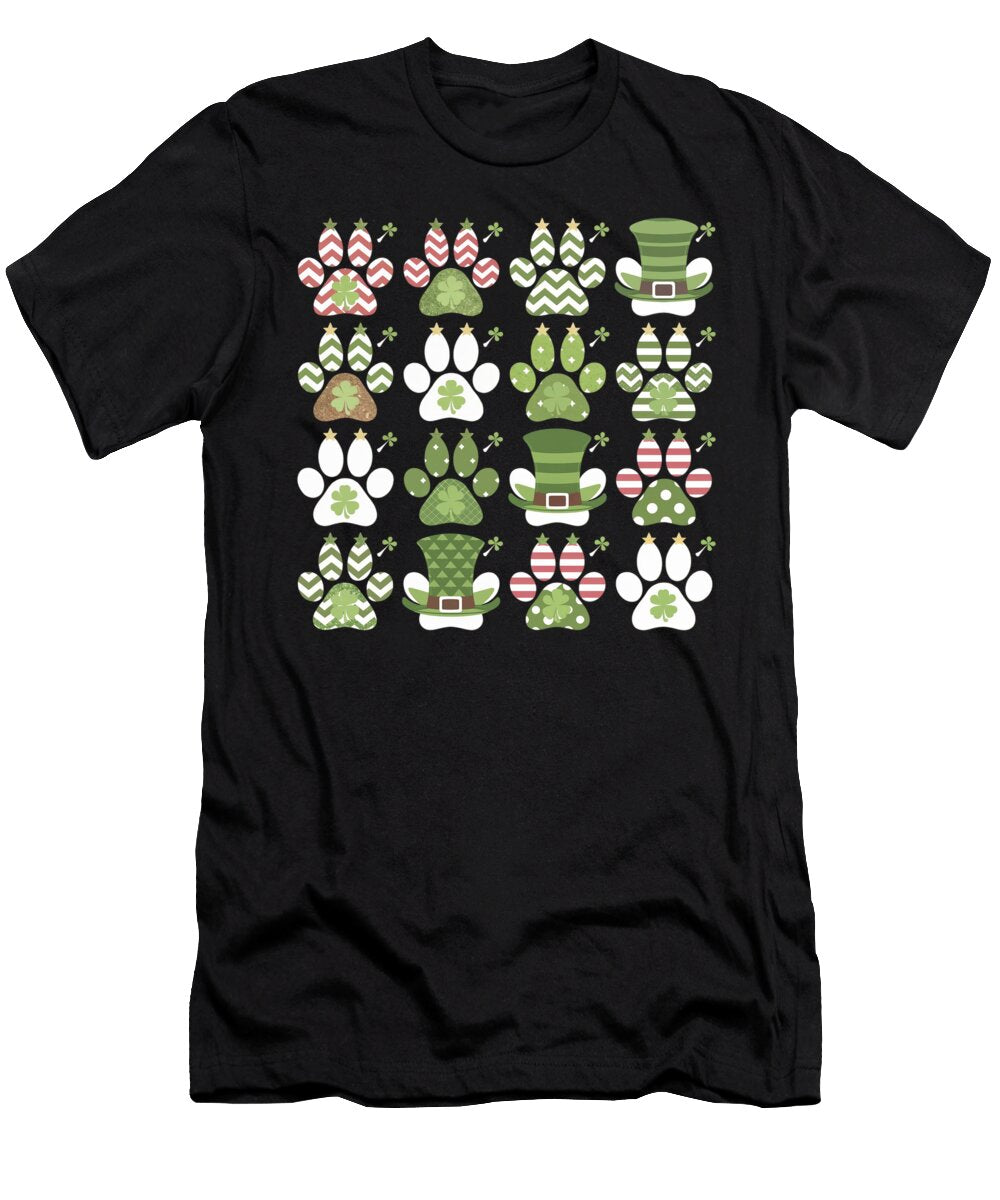 St Patricks Day Paws Joanna Redesiuk T-Shirt
