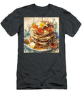 Stack of Pancakes with Honey Delicious Pancakes Sweet Breakfast Stack of Pancakes with Syrup and But Kari Goldfalse T-Shirt