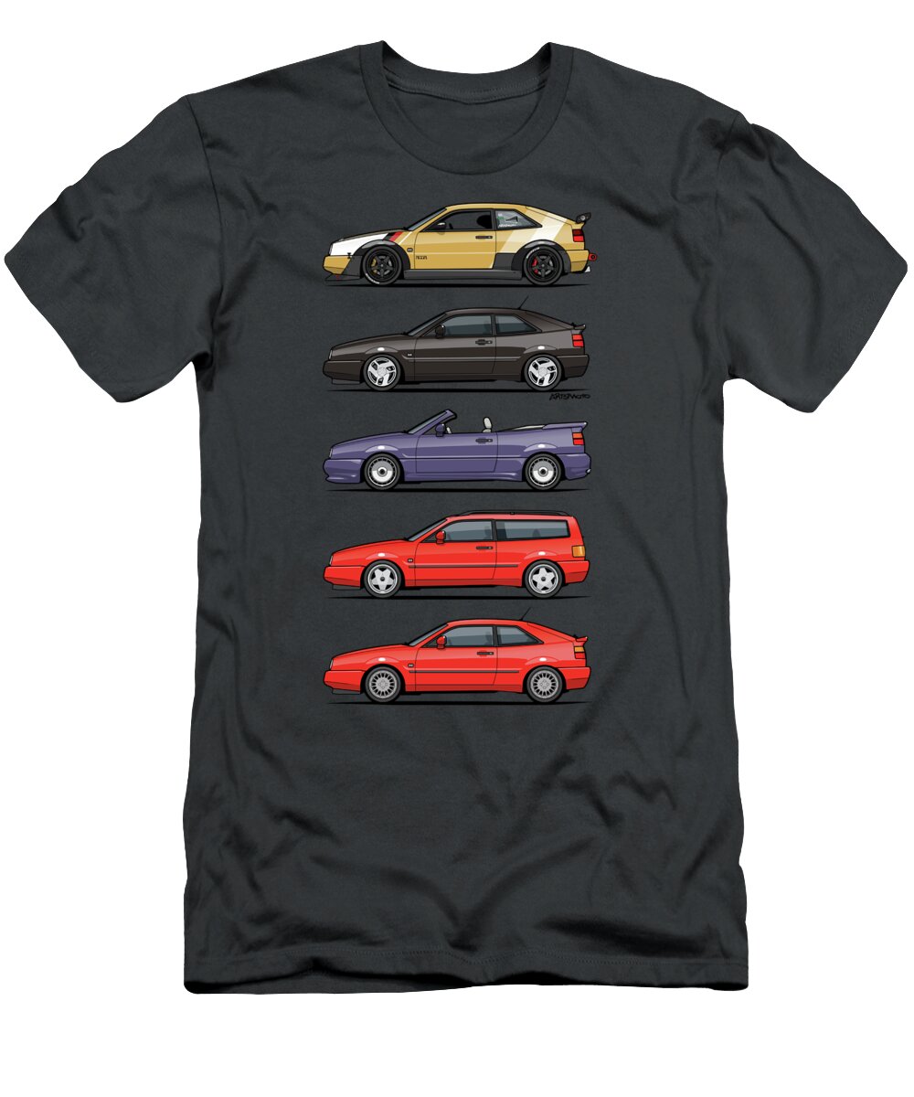 Stack of VW Corrados Monkey Crisis on Mars T-Shirt