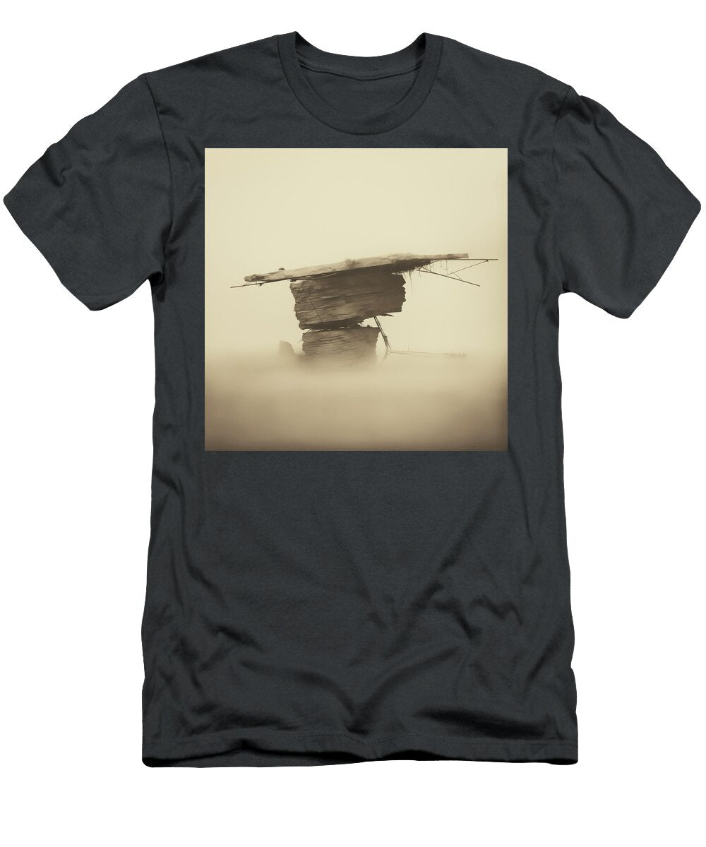 Stacked Flat Rocks with Storm Debris Yo Pedro T-Shirt