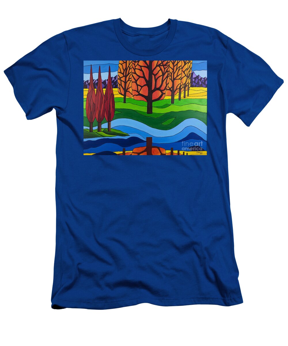 Stain Glass Trees Mario Bahamon T-Shirt