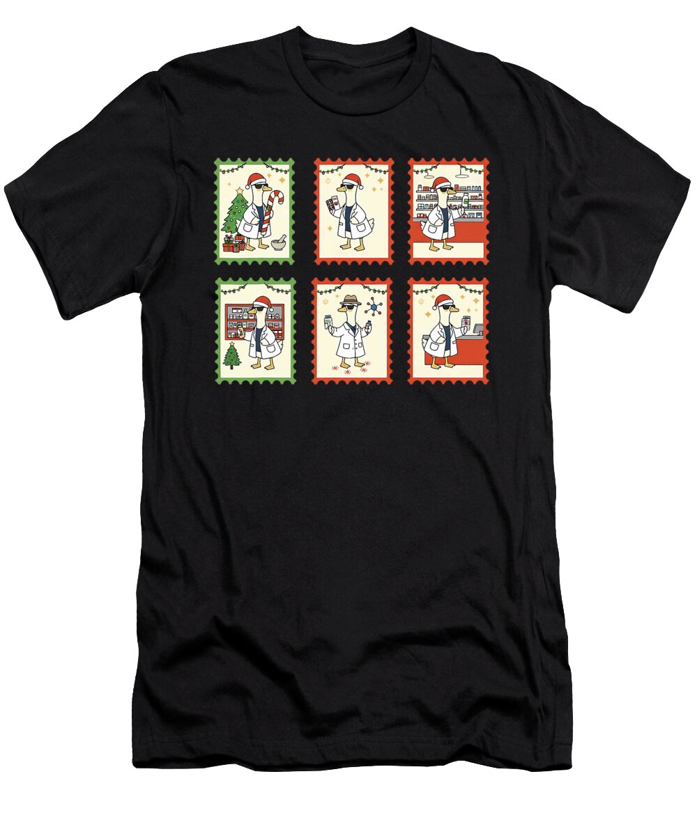 Stamp Pharmacist Goose Cpht Pharmacy Technician Natalie Lidford T-Shirt