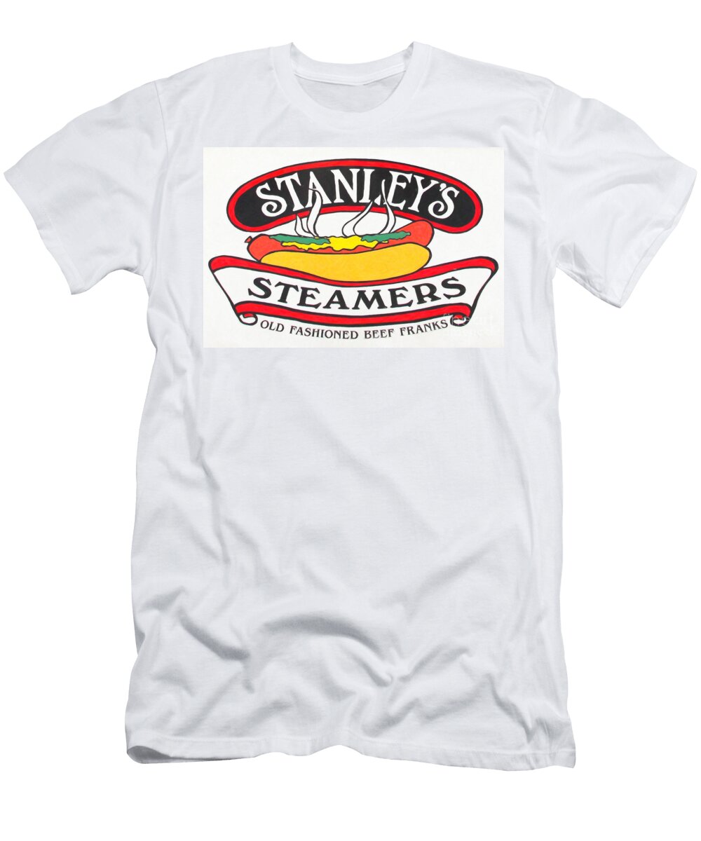 Stanleys Steamers Hot Dog Sign 5d17929 Painterly Wingsdomain Art and Photography T-Shirt