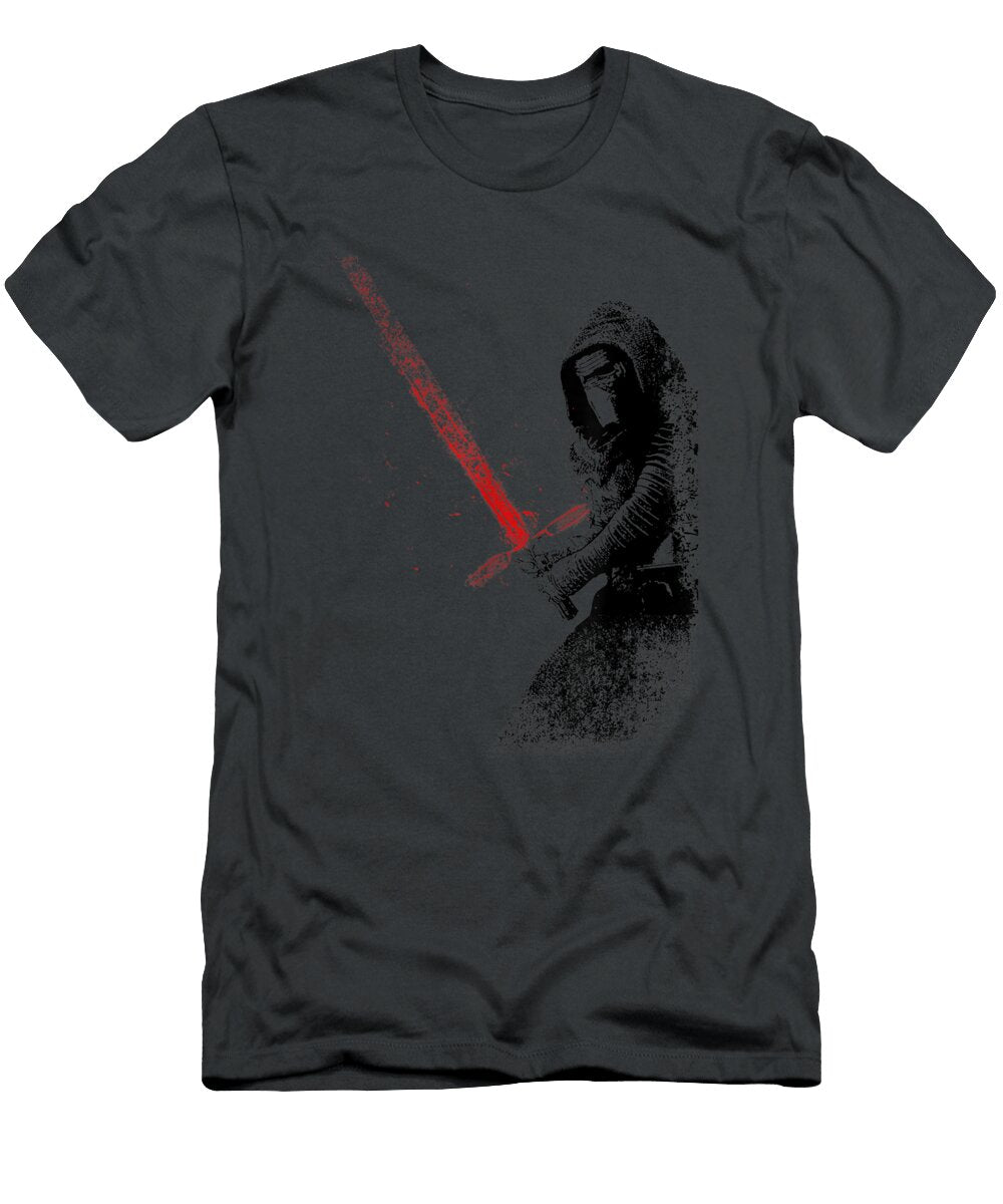 Star Wars Kylo Ren Red Lightsaber Faded Portrait Tome Alhor T-Shirt