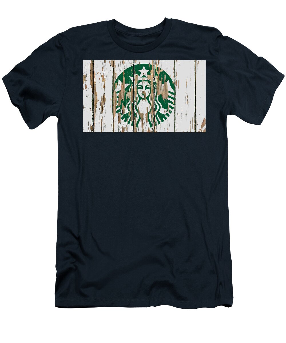 Starbucks Vintage Logo on Old Wall Design Turnpike T-Shirt