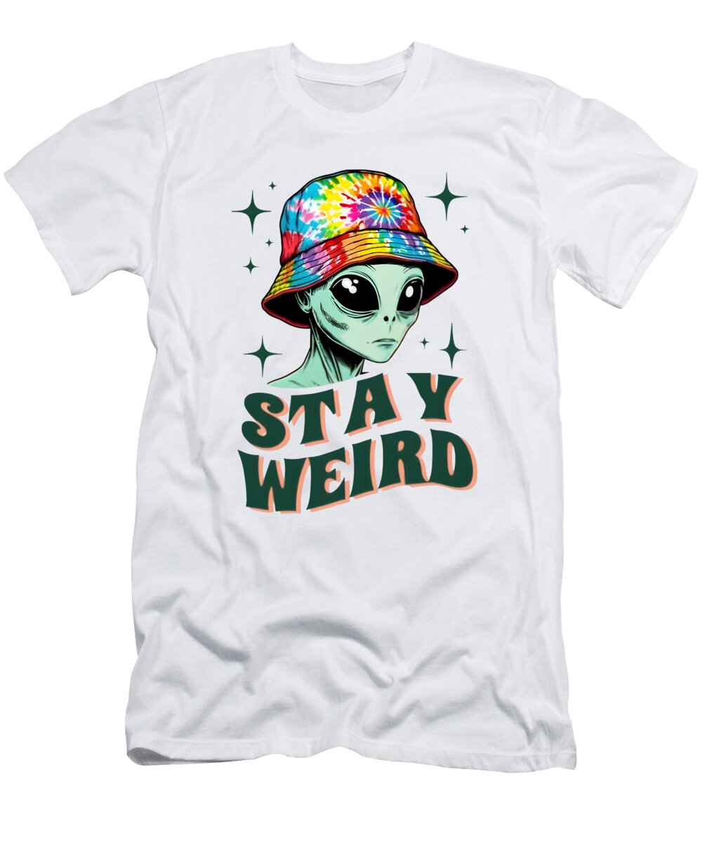 Stay Weird Cosmic Quirk in Tie Dye Mounir Khalfouf T-Shirt