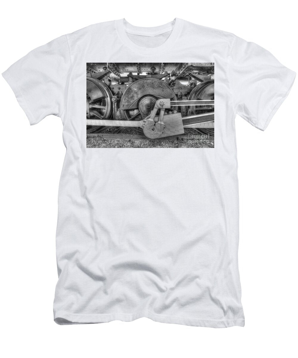 Steam Locomotive Front Middle Drive Wheel Greg Hager T-Shirt