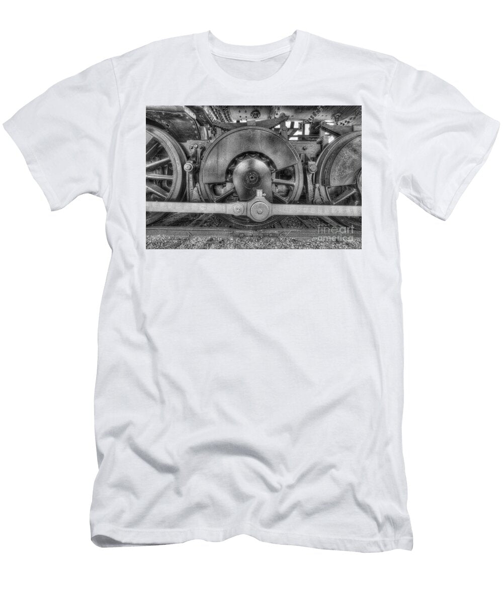 Steam Locomotive Rear Middle Drive Wheel Greg Hager T-Shirt