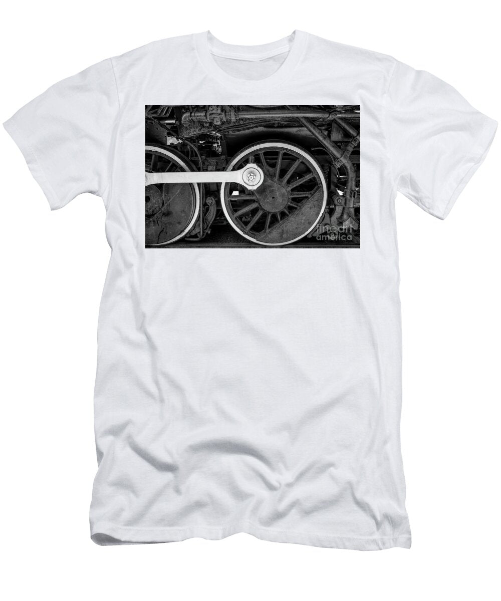 Steam Train Wheels Bw Elisabeth Lucas T-Shirt