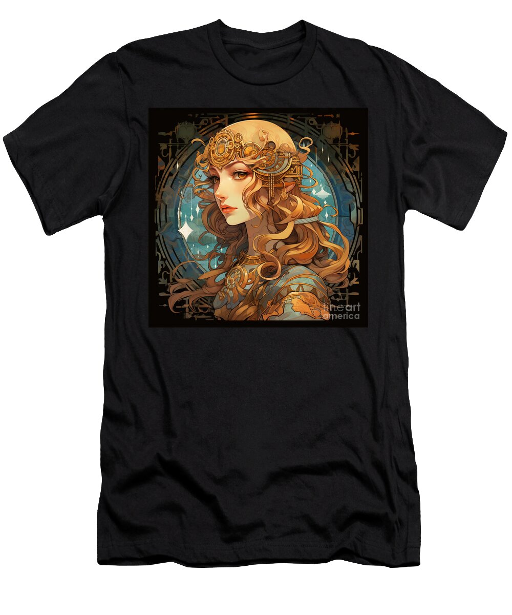 Steampunk Art Nouveau Princess Shree Goldman T-Shirt
