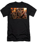 Steampunk Mechanic Fixing Motorcycle At Sunset Matthias Hauser T-Shirt