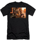 Steampunk Mechanic Woman with Vintage Motorcycle Matthias Hauser T-Shirt