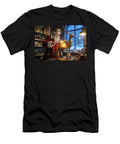 Steampunk Santa Repairing Clockwork Reindeer Matthias Hauser T-Shirt