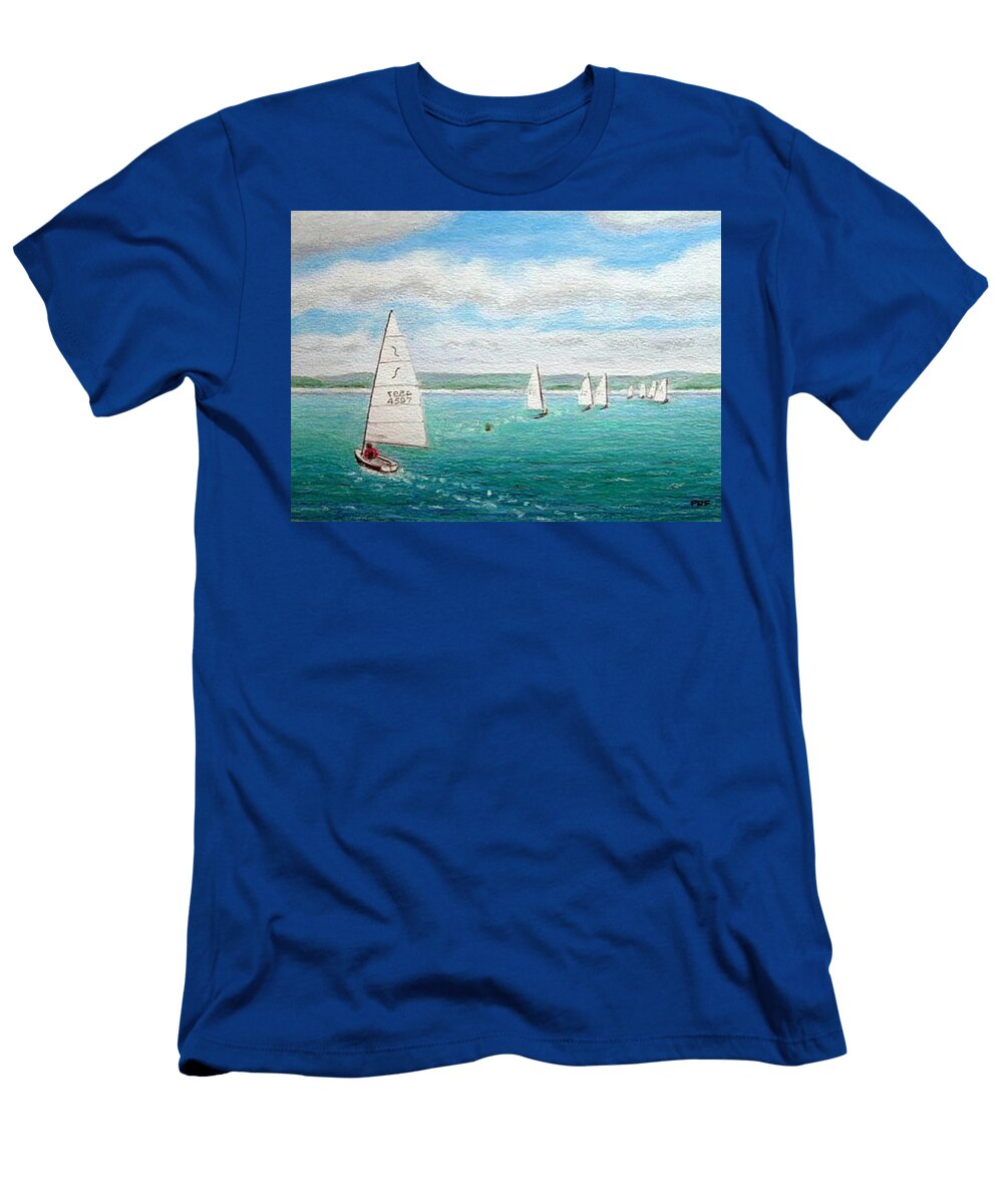 Steer the Course West Kirby Marine Lake Wirral Peter Farrow T-Shirt