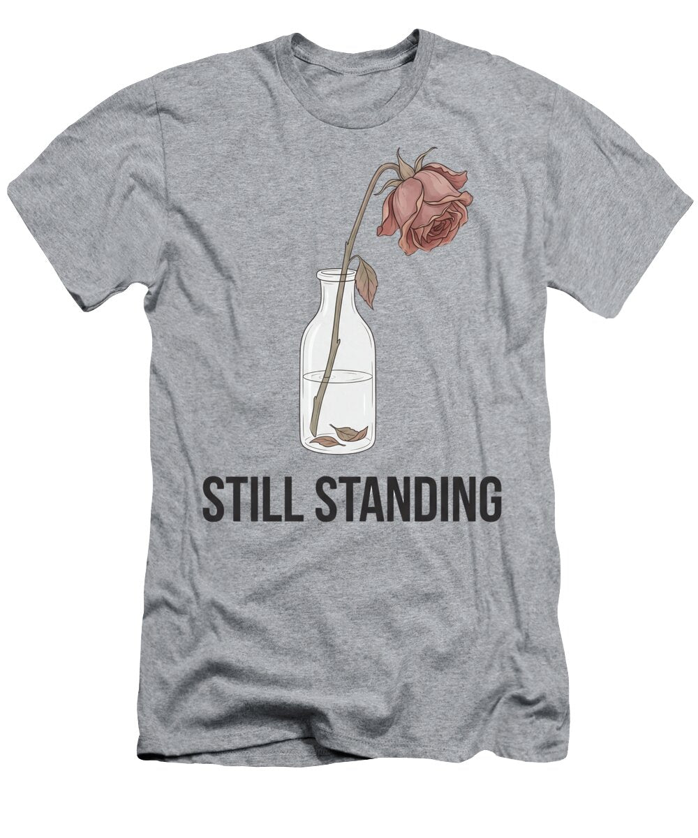 Still Standing Rose Botanical Minimal T-Shirt