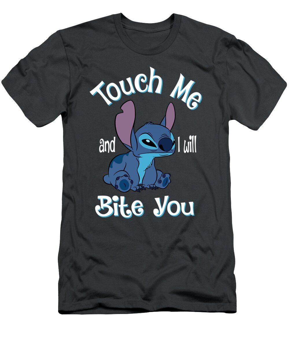 Stitch Touch Me and I Will Bite You Funny for Fans T and Woman Summer Graphic Hot Trending Women Andries Klijn Velderman T-Shirt