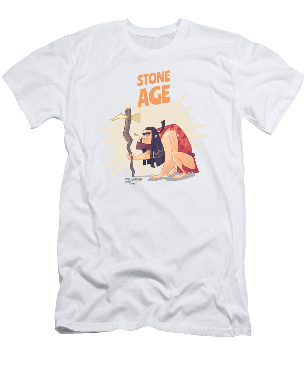 Stone Age Gift for Cavemen Lover Funny Caveman Gag Fan Funny Gift Ideas T-Shirt