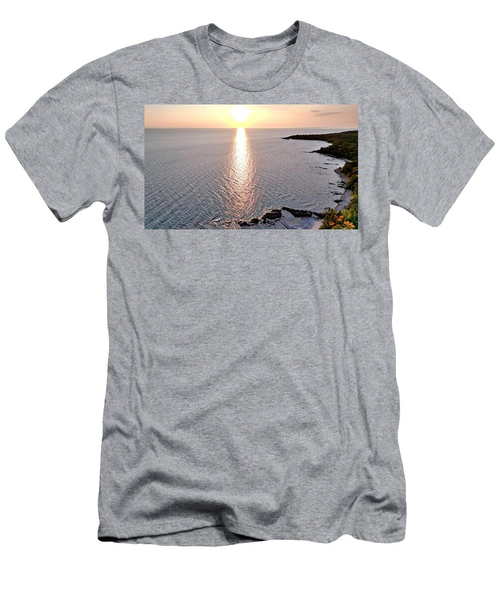 Stone Beach Sunset Ii Nicholas Miller T-Shirt