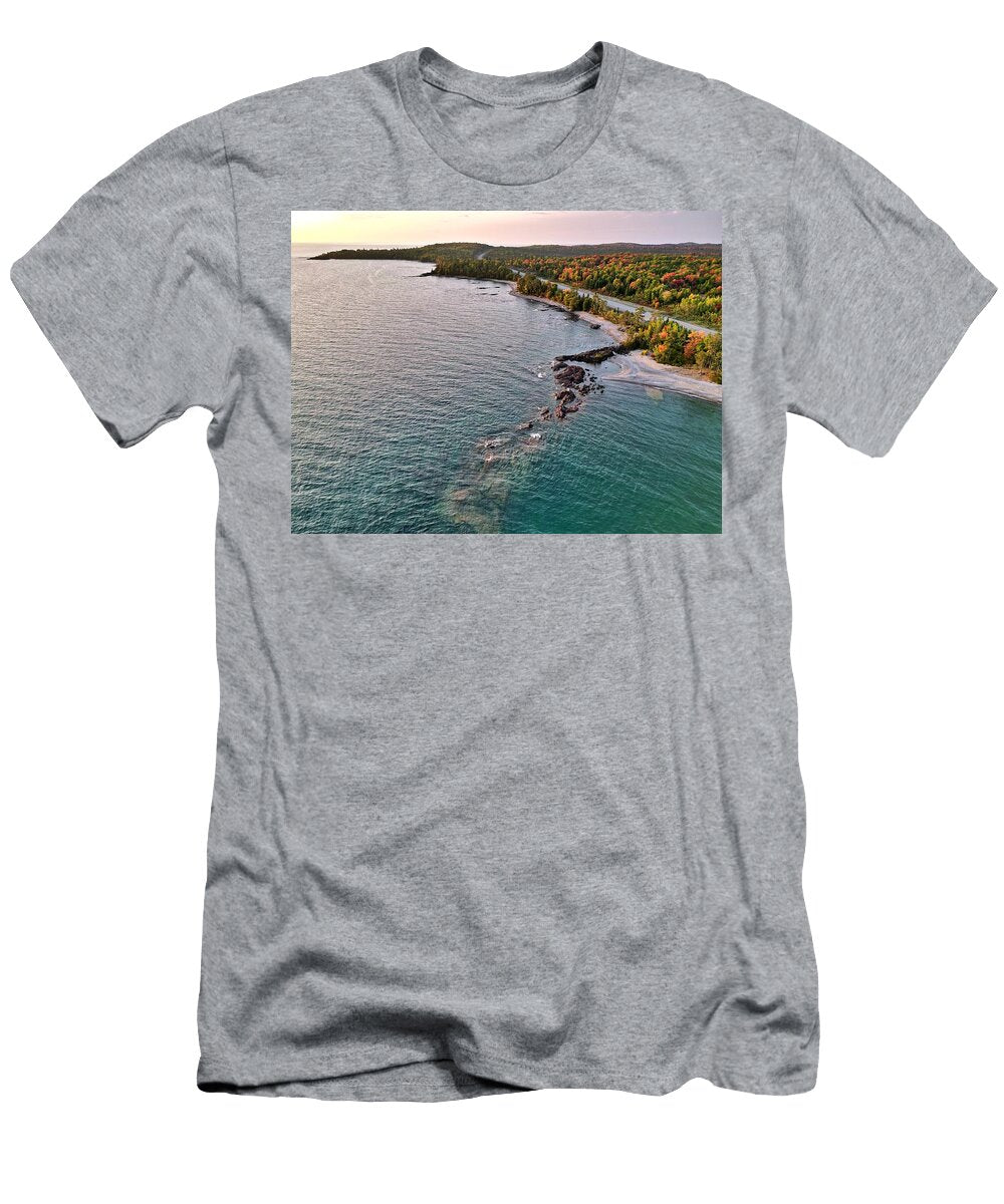 Stone Beach Sunset Iii Nicholas Miller T-Shirt