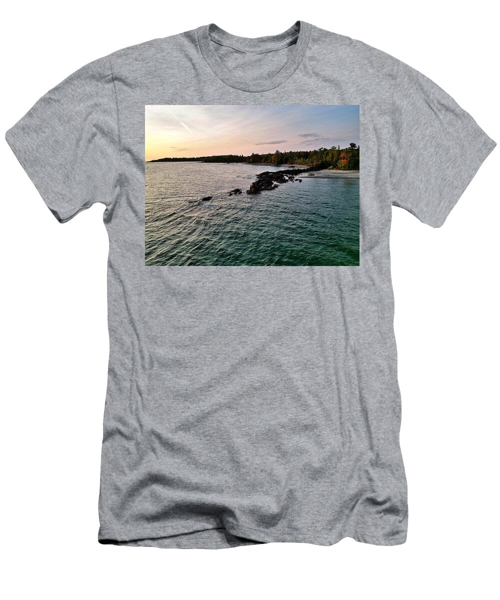 Stone Beach Sunset Iv Nicholas Miller T-Shirt