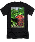 Strawberries in a Wire Basket in a Field Mario Matassa T-Shirt