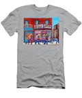 Street Hockey Game Near Decarie Hot Dog Ville St Laurent Montreal Winter Scene Painting C Spandau Carole Spandau T-Shirt
