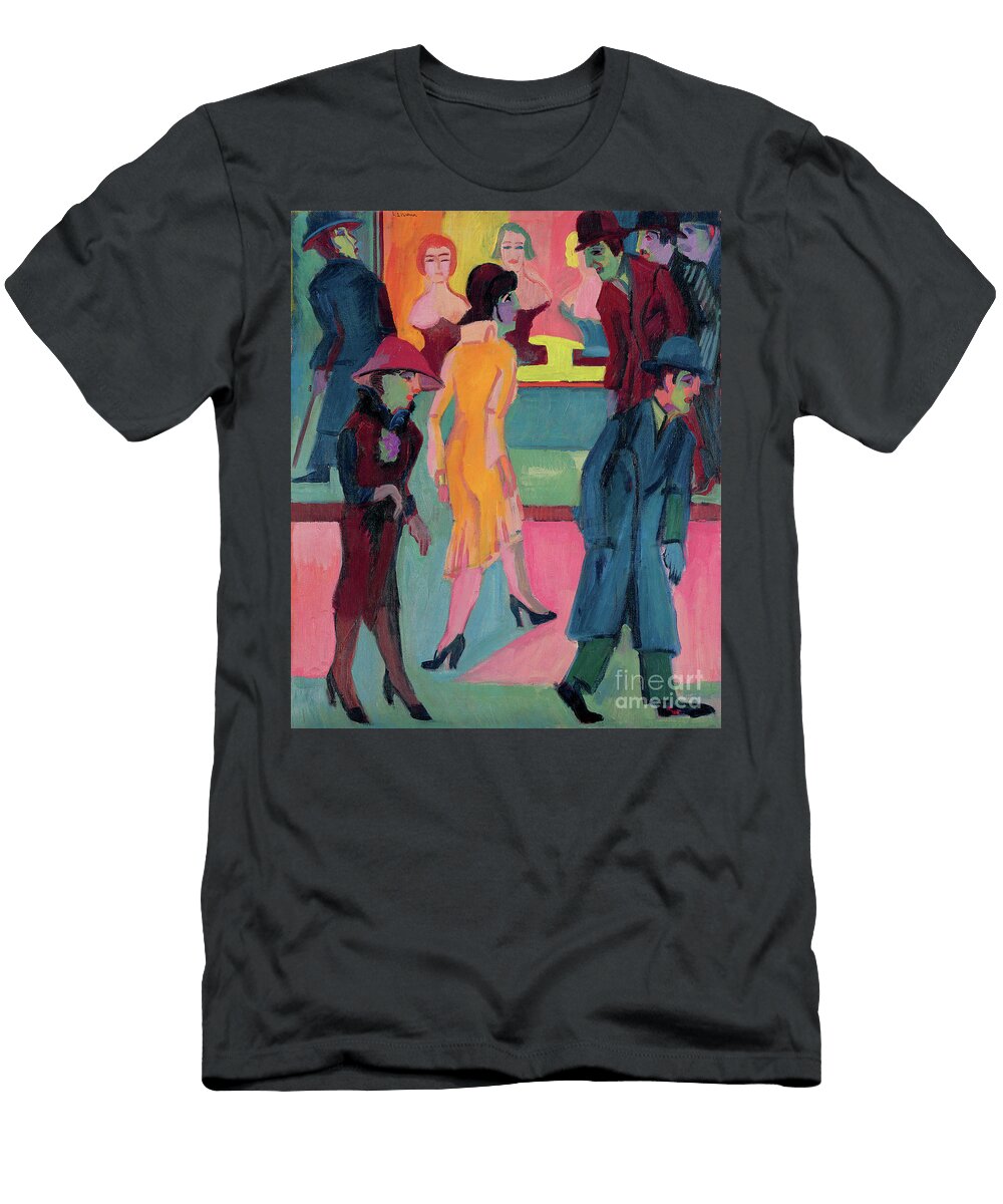 Street Scene By the Barber Shop Strassenbild Vor Dem Friseurladen 1926 Ernst Ludwig Kirchner T-Shirt