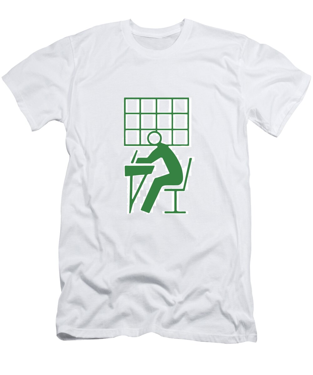 Student At Desk Csa Images T-Shirt