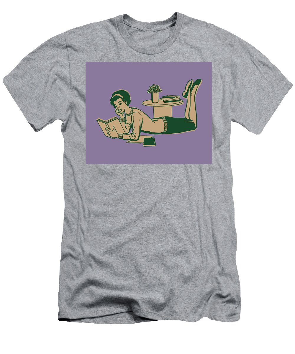 Student Reading on the Floor Csa Images T-Shirt