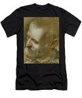 Study of the Head of a Bearded Man Turned to the Left 1590 Black Red Yellow and White Chalk on Faded Blue Paper Federico Fiori Barocci or Baroccio T-Shirt