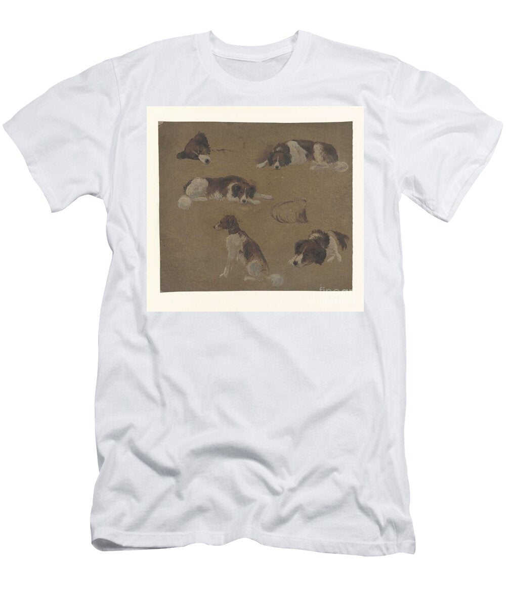 Study Sheet with Dogs Pieter Jan Guise 1824 1859 Pieter Jan Guise T-Shirt
