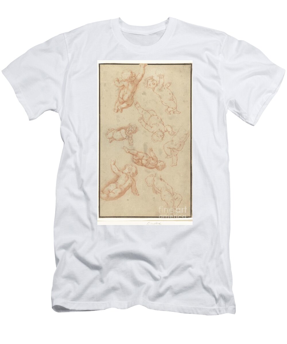 Study Sheet with Eight Floating Putti Abraham Bloemaert 1574 1651 Abraham Bloemaert T-Shirt