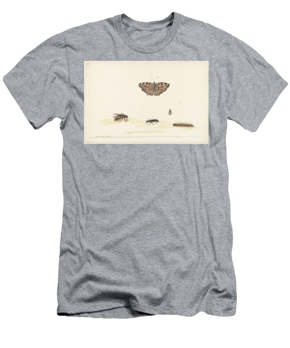 Study Sheet with Various Insects Rochus Van Veen 1680 Rochus Van Veen T-Shirt