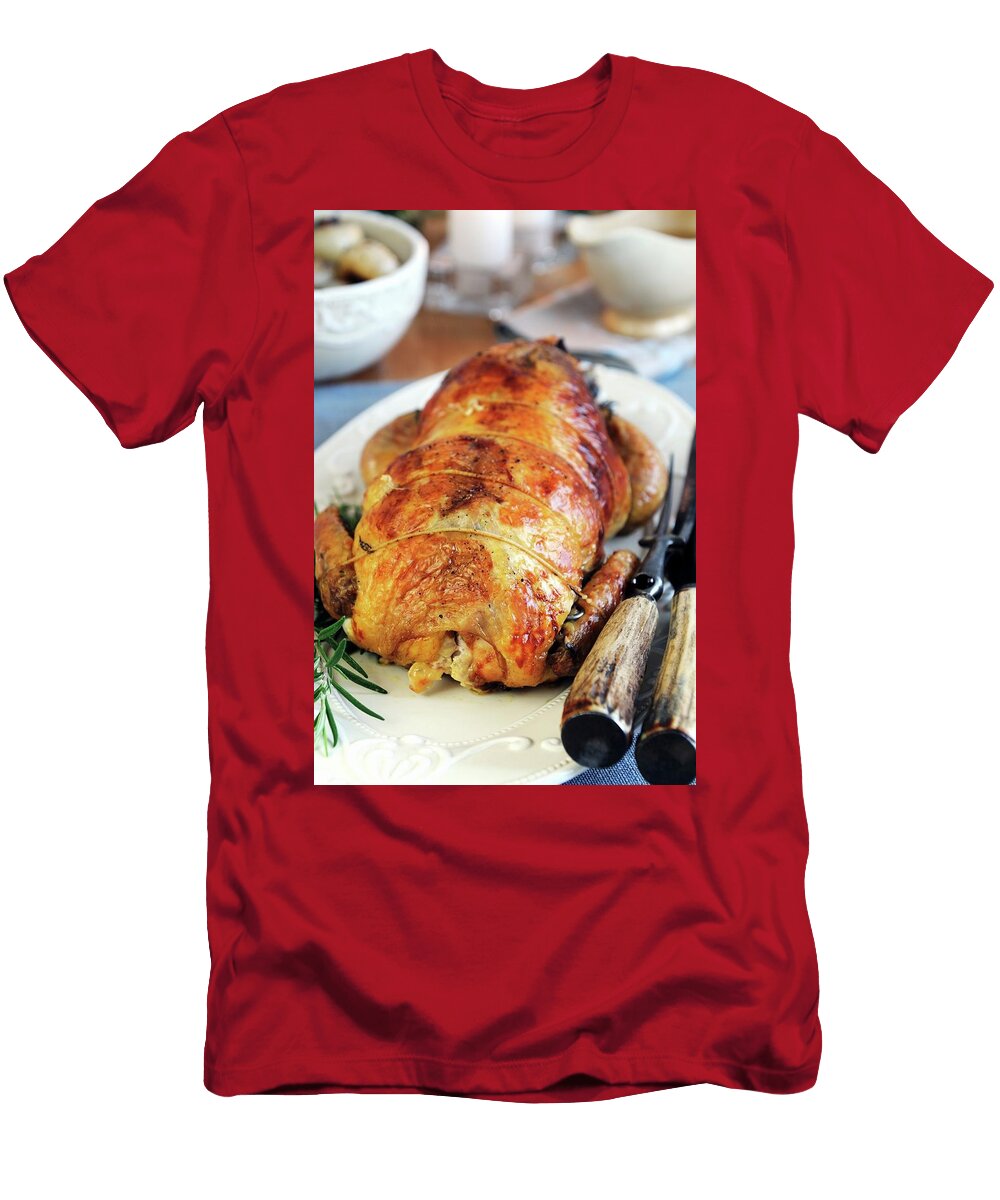 Stuffed Roasted Guinea Fowl Breast Mario Matassa T-Shirt